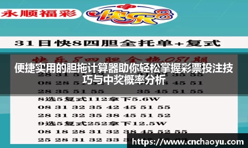 便捷实用的胆拖计算器助你轻松掌握彩票投注技巧与中奖概率分析
